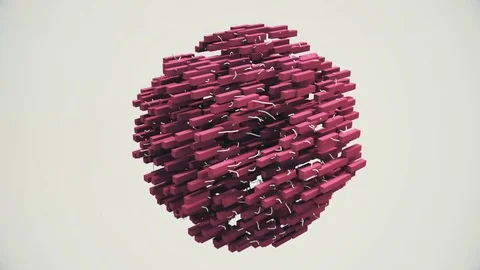 Pulsing cube and wire mesh. Highly realistic 4K animation. Stock Footage 77070759