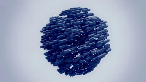 Pulsing cube and wire mesh. Highly realistic 4K animation. Stock Footage 77070852