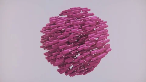 Pulsing cube and wire mesh. Highly realistic 4K animation. Stock Footage 77070897