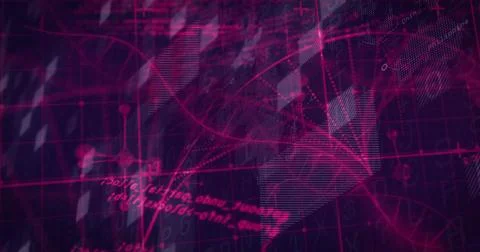 Pulsing data-network mesh glowing in virtual digital environment, showing grid, イラスト素材