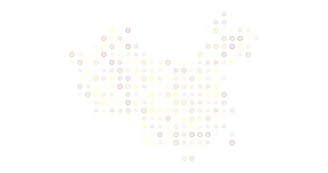 Pulsing Digital Dots Create China Map Stock Footage 312355333