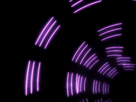 Pulsing Electronic Waves Animation - VJ Loop Video stock 8649651