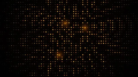 Pulsing golden digital grid. Technology seamless loop. Stock Footage 341422301