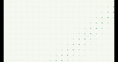 Pulsing Green Dots Flowing Across Digital Grid for Technology Advertising Vidéo 334861047