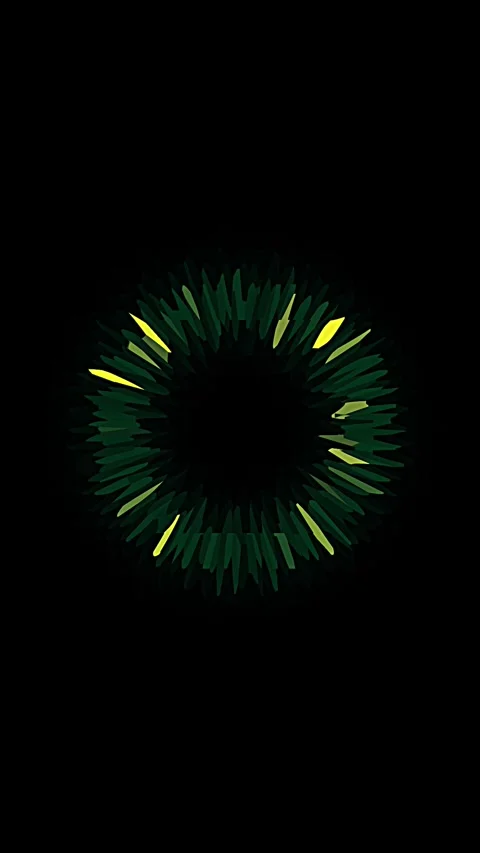 Pulsing green painted spiky circle animation Видео 333506557