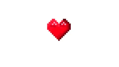Pulsing heart - Pixel Art - 8bit - Retro videogame - white background Stock Footage 229494867