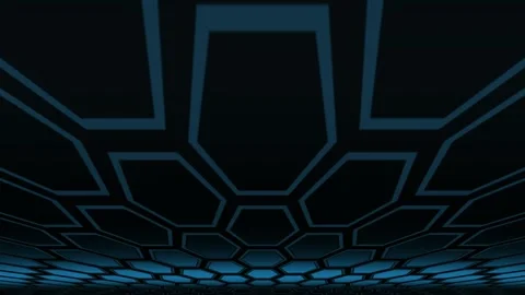 Pulsing hexagon tile background with seamless loop for Stock Footage 341705257