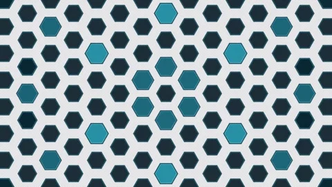 Pulsing Hexagon Tile Background Seamless Loop Stock Footage 341716121