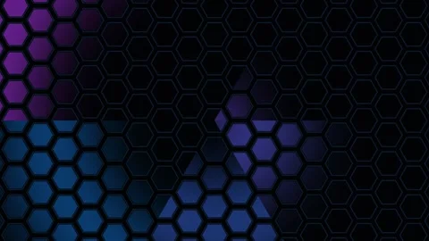 Pulsing Hexagon Tile Background Seamless Loop Stock Footage 341738984