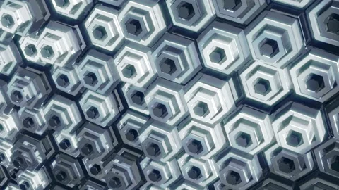 Pulsing Honeycomb Background Loop Stock Footage 97342764