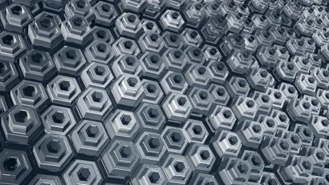 Pulsing Honeycomb Background Loop Stock Illustration