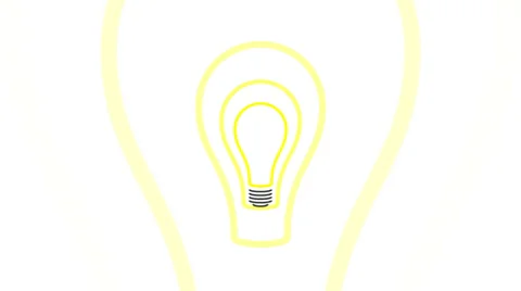 Pulsing Light Bulb Idea Concept Stock Footage 38040956