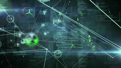 Pulsing node 52 Stock Footage 310430225