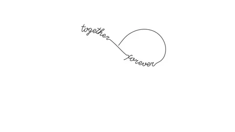Pulsing or beating heart animation with infinity symbol and lettering along it Stock Footage 300946924