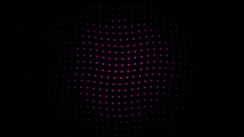 Pulsing Pink Heart Grid: Abstract Digital Love Symbol on Black 库存影片 339177803