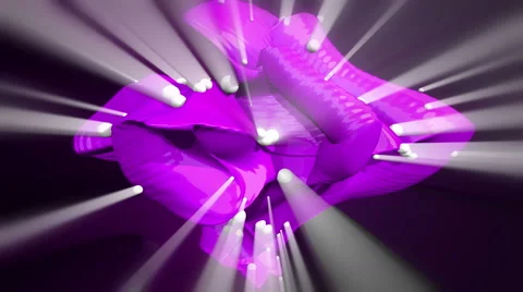 Pulsing pink ribbon Stock Footage 63121900
