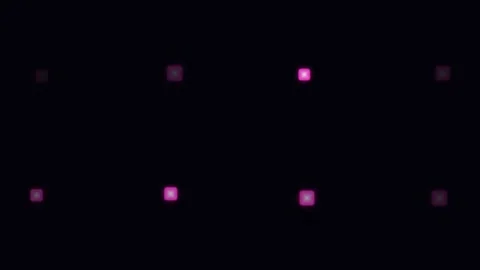 Pulsing pink squares on dark background Stock Footage 340180151