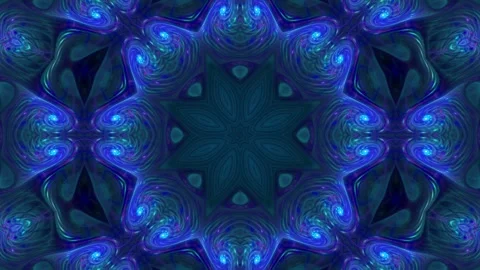 Pulsing psychedelic mandala. Background for DJs. Musical fractals Stock Footage 154712950
