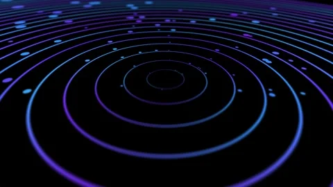 Pulsing radial shapes with increasing size with camera depth video effect Stock Footage 323896463