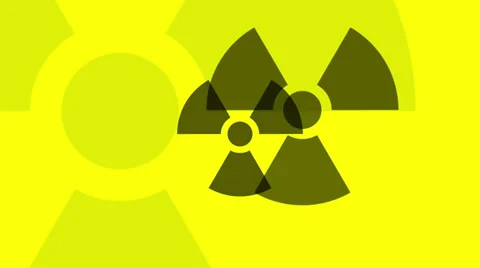 Pulsing Radiation Symbol Stock Footage 38176732