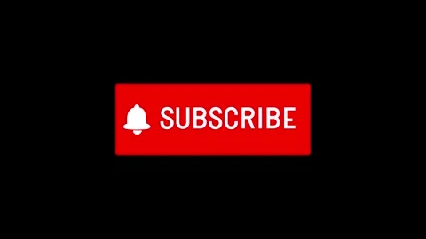 Pulsing Red Subscribe Button with Bell on Black Background 库存影片 341820703