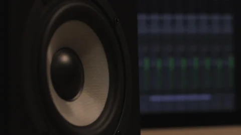 Pulsing speaker Stock Footage 34489823