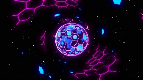 Pulsing spherical tunnel Stock Footage 137446370