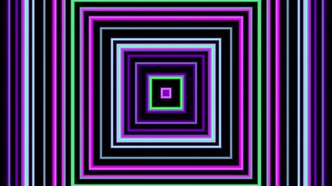 Pulsing square neon light vj loop Stock Footage 240325023