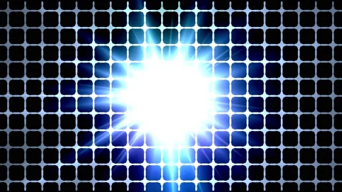 Pulsing star animation glow light black abstract background Video stock 231575786