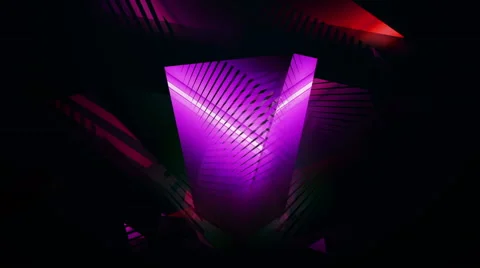 Pulsing Strip Lights with Triangular FX 120bpm Stock Footage 40065812