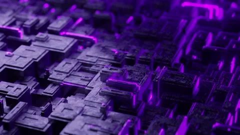 Pulsing Techno Blocks Loop Stock-Footage 165124947