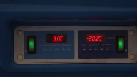 Pulsing Temperature Lights Video stock 74358237