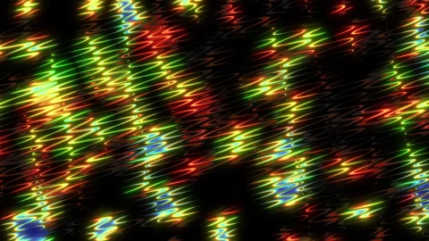 Pulsing waves of colorful lights, abstract background loop. Stock Footage 344512363