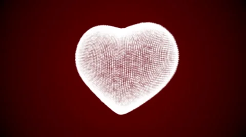 Pulsing White Heart. Stock Footage 58882797
