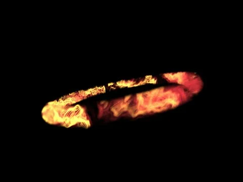 Pulsy Fire Torus Stock Footage 10686340