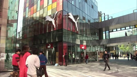 Puma and Mango stores, Beijing, China Stock Footage 58611231