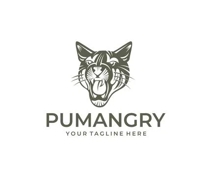 Puma Logo Design. Cougar Vector Design. Animal Silhouette. Predator Illustration Stock Illustration