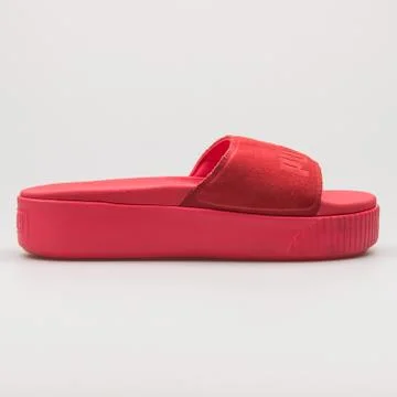 Puma Platform Bold Suede red sandal Stock Photos