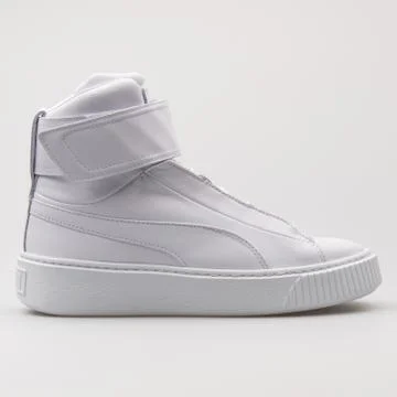 Puma Platform Mid white sneaker Foto stock