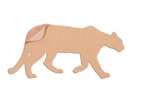 Puma shape paper box Foto stock