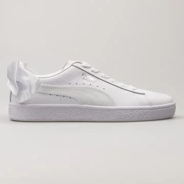 Puma Suede Bow white sneaker Stock Photos