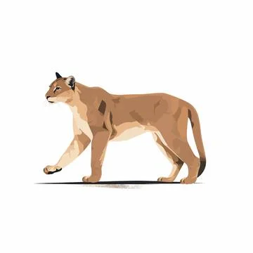 Puma vector on white background Illustrazione stock