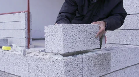 Pumice Brick Wall 스톡 동영상 36802637