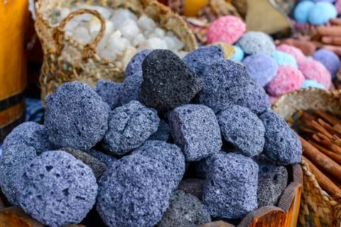 Pumice stone. Selective focus Stock Photos
