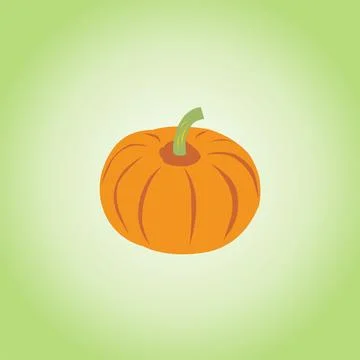Pumkin cartoon simple isolated flat illustration Stock Illustration