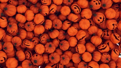 Pumkin Fall Transition on Transparent Alpha Видео 345183800