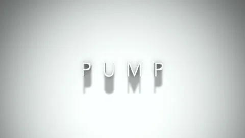 Pump 3D title animation with shadows on a white background Video stock 296050976