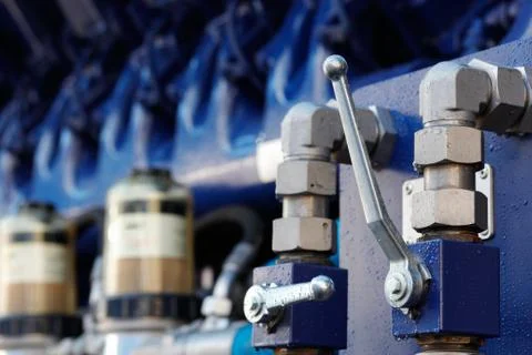 Pump with ball valves Stock Photos