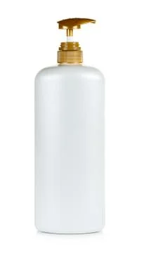 Pump bottle isolated on the white background Stock Photos