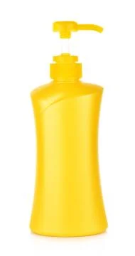 Pump bottle on white background Stock Photos